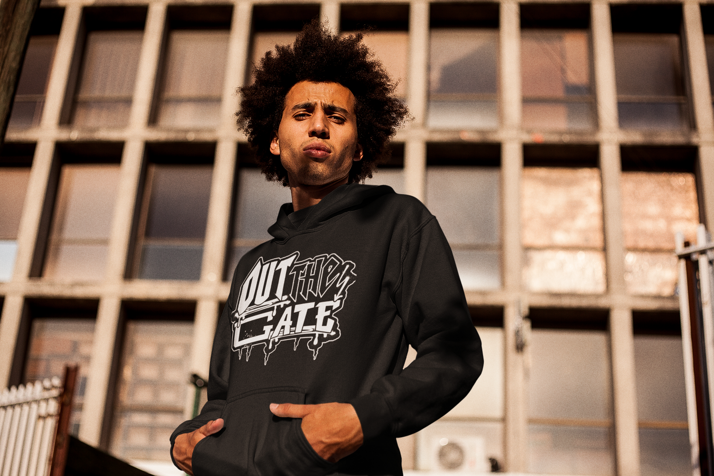 Out The Gate -  Black Hoodie