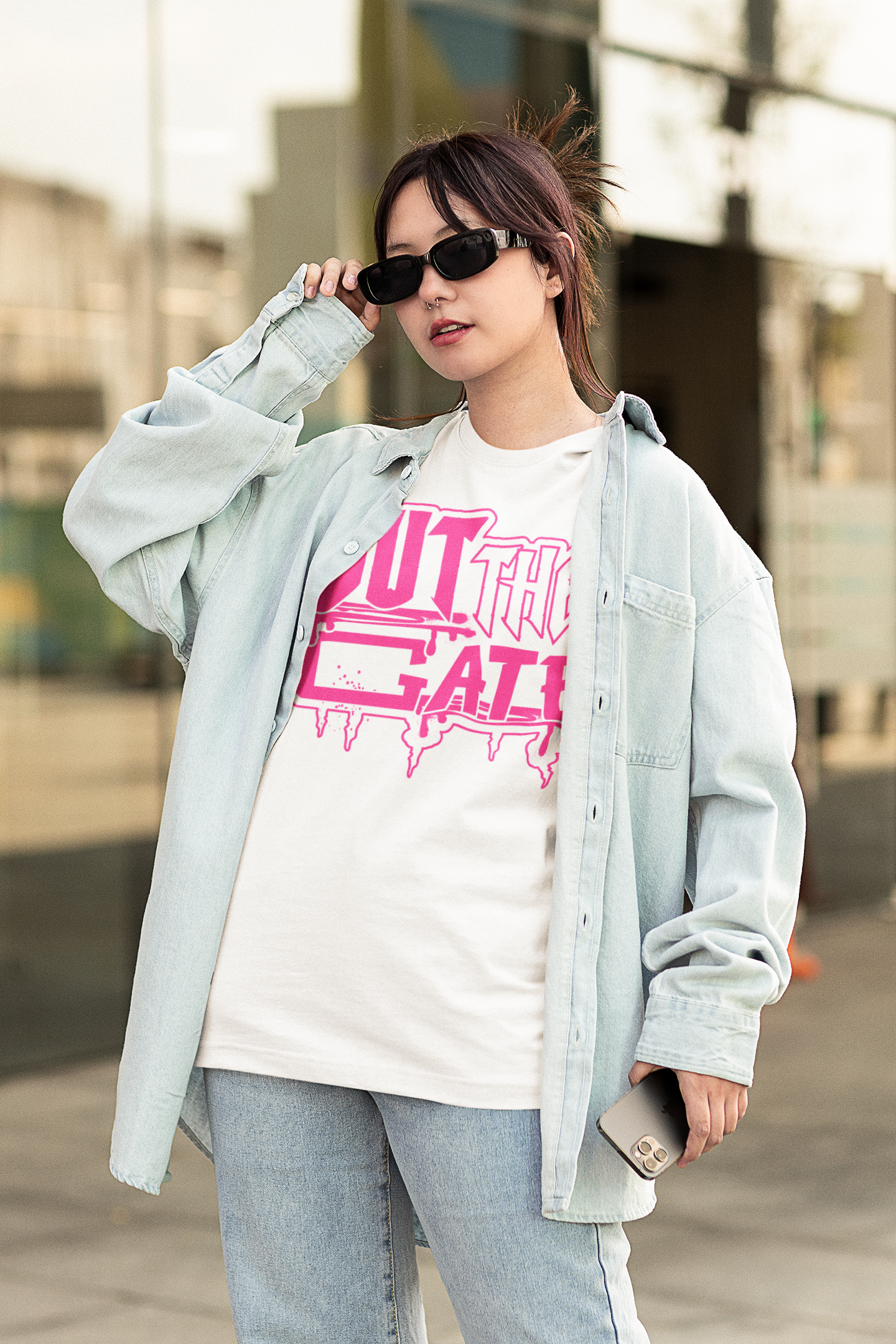 OTG PINK FLOURO - OVERSIZE BOX HEAVY TEE