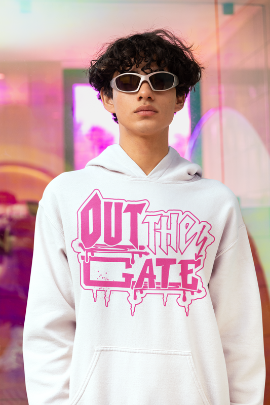 OTG - PINK FLUORO. (FRONT PATCH) LIGHTWEIGHT HOODIE