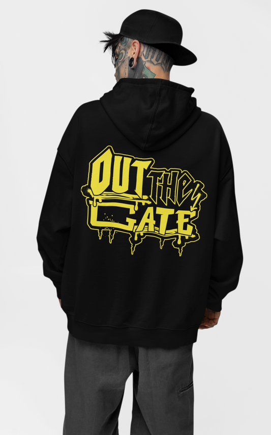 OTG - YELLOW FLUORO. (BACK PATCH) LIGHTWEIGHT HOODIE